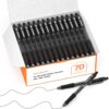 Shuttle Art Black Gel Pens, 70 Pack Retractable Medium Point Rollerball Gel Ink Pens Smooth Writing with Comfortable Grip for Office School Home Work