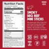 Chomps Snack Size Grass-Fed and Finished Smoky BBQ Beef Jerky Snack Sticks 0.5oz 24-Pack - Keto, Paleo, Whole30, 4g Lean Meat Protein, Gluten-Free, Zero Sugar Food, Non-GMO Chomplings