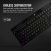 Corsair K100 AIR Wireless RGB Mechanical Gaming Keyboard - Ultra-Thin, Sub-1ms Slipstream, Low-Latency Bluetooth, Cherry MX Ultra Low Profile Keyswitches - NA Layout, QWERTY - Black