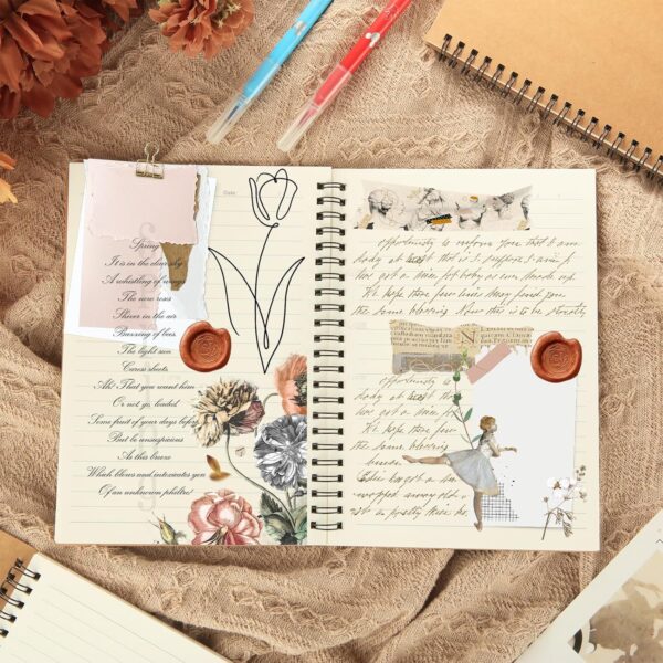 MIVIDE 24 Pack A5 Bulk Spiral Notebooks with Kraft Cover, 8.3 x 5.8 Inch 120 Pages Hardcover Spiral Lined Notebook Journal, Lined Travel Bulk Writing Paper Notebook for School Business Office Supplies