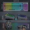 Gaming Keyboard and Mouse Combo - RGB Backlit 14 Lighting Effects, USB Wired Computer Keyboard, 26-Key Anti-Ghosting, Volume Wheel, Quiet Typing, Adjustable DPI Mouse for Gaming & Work, Trueque