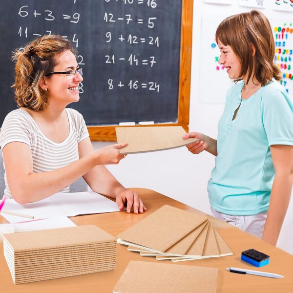 feela 15 Pack Blank Kraft Notebooks, Unlined Sketchbook Note Pad Travel Journal for Drawing Doodling Writing, Journal Bulk For Women Kids Students Office School Supplies, A5, 60 Pages, 8.3” X 5.5”