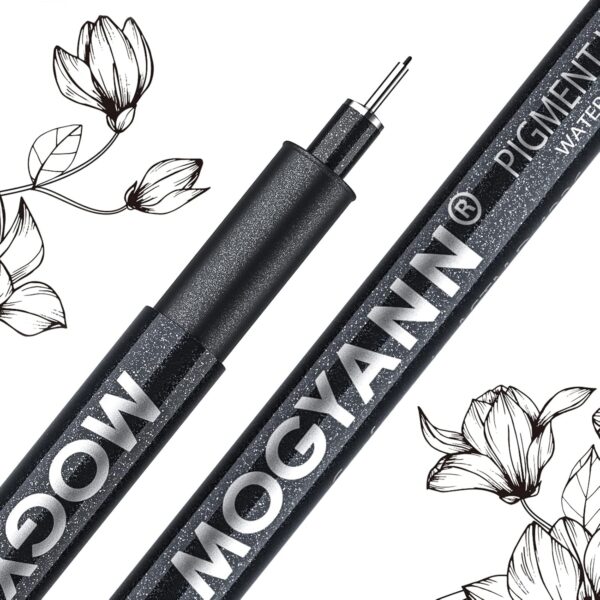 Mogyann Drawing Pens Black Art Pens for Drawing 12 Size Waterproof Ink Pens for Artists Sketching, Manga, Writing