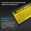 81InJeW9RpL._AC_SL1500_.jpg BOOGIIO Large Print Computer Keyboard, Wired USB High Contrast Keyboard with Oversized Print Letters for Visually Impaired Low Vision Individuals (Yellow+Black)