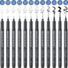 Mogyann Drawing Pens Black Art Pens for Drawing 12 Size Waterproof Ink Pens for Artists Sketching, Manga, Writing