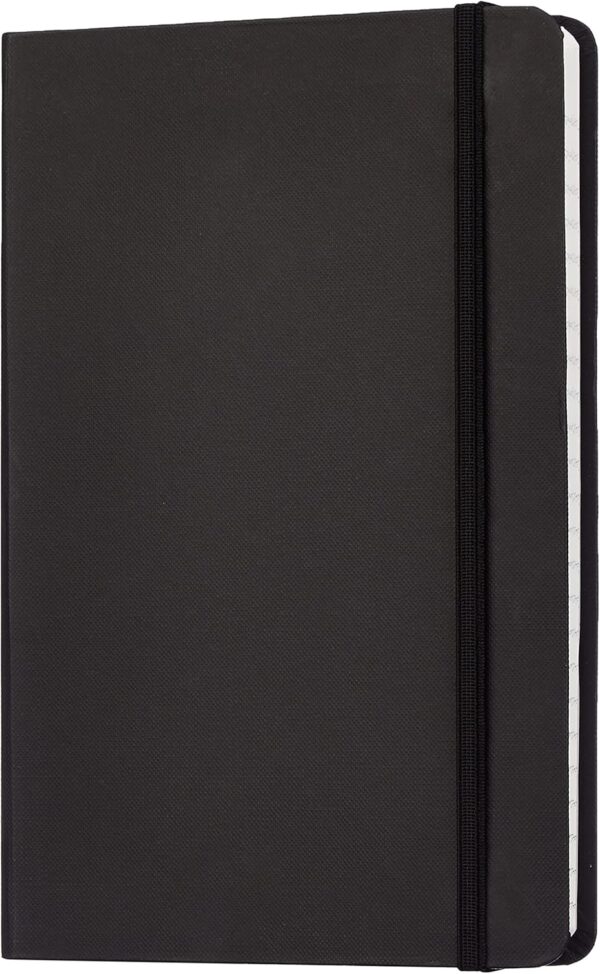 Amazon Basics Classic Hardcover Line Ruled Notebook, 24-pack, 240 Pages, 5 x 8.25-Inch, Black