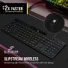Corsair K100 AIR Wireless RGB Mechanical Gaming Keyboard - Ultra-Thin, Sub-1ms Slipstream, Low-Latency Bluetooth, Cherry MX Ultra Low Profile Keyswitches - NA Layout, QWERTY - Black