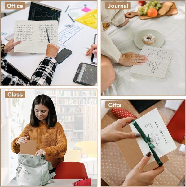 ZCZN 24 Pack A5 Kraft Notebooks Bulk, 8.15x5.5 Inches Lined Paper Journaling Notebooks, Notebooks for Work, Composition Notebooks for School, Journal Notebooks for Office, 60 Pages