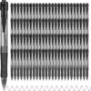 deegtran Pens Bulk, 100 Pack No Bleed Black Ink Click Pens with Soft Grip, Wholesale Retractable Ballpoint Pens for Office School, Medium Point Smooth 1.0MM