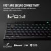 Corsair K100 AIR Wireless RGB Mechanical Gaming Keyboard - Ultra-Thin, Sub-1ms Slipstream, Low-Latency Bluetooth, Cherry MX Ultra Low Profile Keyswitches - NA Layout, QWERTY - Black