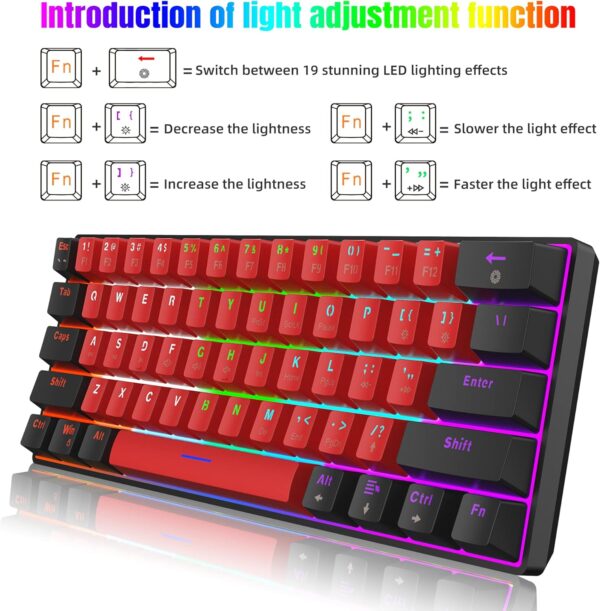 81TILf6PogL._AC_SL1500_.jpg Snpurdiri 60% Wired Mechanical Keyboard, Mini Gaming Keyboard with 61 Keys for PC, Windows XP, Win 7, Win 10 (Black-Red, Red Switches)
