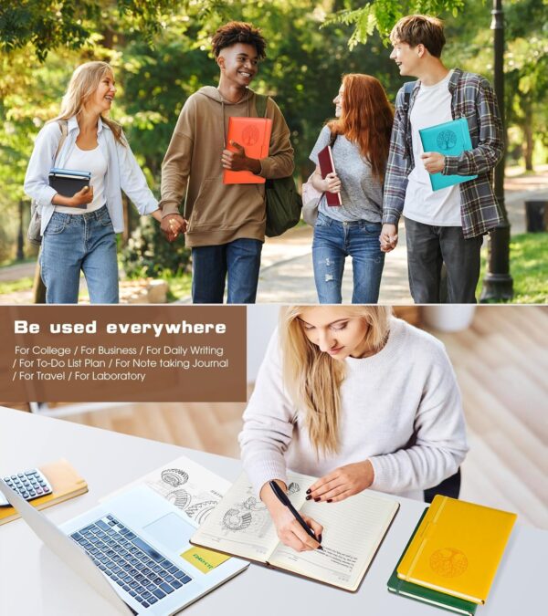 Biuwory Lined Journal Notebook for Women Men,256 Pages A4 Large Hardcover Leather Journals for Writing,Travel,Business,Work,School,College Ruled Notebooks for Note Taking, Diary Notepad 8.6"×11"