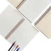Cregugua 4 Pack A5 Wood Cover Jounal Notebook 40 Sheets Sketchbook 8.5 x 5.8 In Unlined Spiral Notebook for Crafting Project,Small Scrapbook