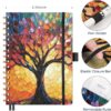 AHGXG Spiral Journal Notebook, 160 Lined Pages, A5 Medium Size (5.7'' x 8.3''), for Men & Women, Journaling, Writing, Work & Office, Hardcover, 100 GSM Thick Paper (Colourful Tree)