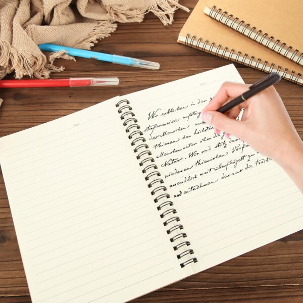 MIVIDE 24 Pack A5 Bulk Spiral Notebooks with Kraft Cover, 8.3 x 5.8 Inch 120 Pages Hardcover Spiral Lined Notebook Journal, Lined Travel Bulk Writing Paper Notebook for School Business Office Supplies