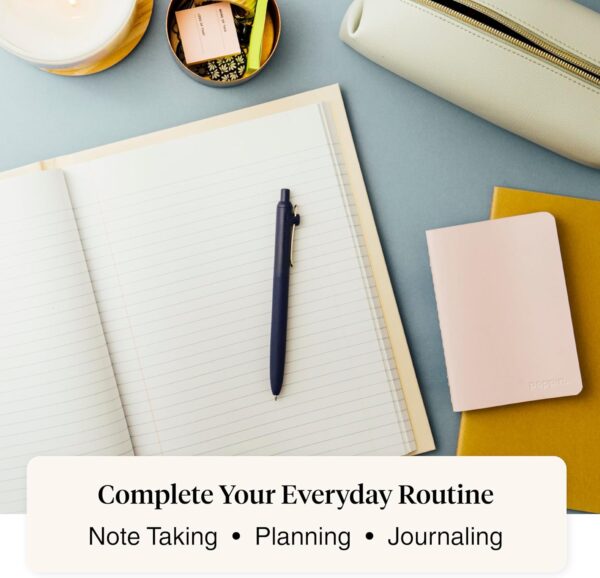 uniball Zento Liquid Gel Ink Retractable Pens, Medium Point (0.7mm), Muted Barrels, Black Ink, Dozen