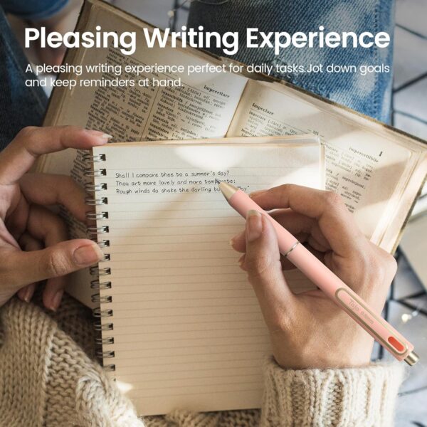 81WzvI5IcqL._AC_SL1500_.jpg Taja Gel Pens, 6 Pcs Quick Dry Black Gel Ink Pens, 0.5mm Fine Point Smooth Writing Pens for Journaling and Note Taking, Cute Aesthetic Pens for Women & Men-Pastel