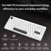 81Xbw4lhrL._AC_SL1500_.jpg MK INKY75 Mechanical Keyboard with Full Aluminum Wireless Mechanical Gaming Keyboard,75% Layout Mechanical Key Board BT/2.4G/USB-C,Hot Swappable,Creamy Sounding,RGB/PP/4000mAh(Almost White)