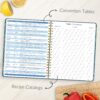 LuBudingJoy Blank Recipe Book to Write in Your Own Recipes, Full Page Sprial Hardcover Personal Recipe Organise, Recipe Journal Hold 140 Recipes(Blue)