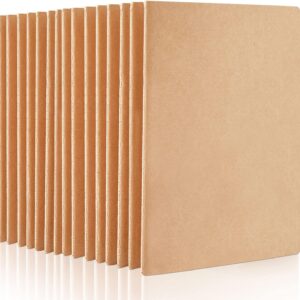 feela 15 Pack Blank Kraft Notebooks, Unlined Sketchbook Note Pad Travel Journal for Drawing Doodling Writing, Journal Bulk For Women Kids Students Office School Supplies, A5, 60 Pages, 8.3” X 5.5”