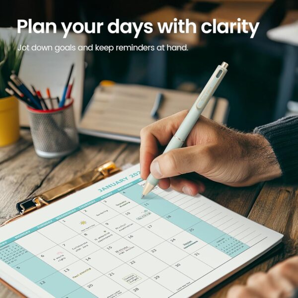 81a2e9KCoZL._AC_SL1500_.jpg Taja Gel Pens, 6 Pcs Quick Dry Black Gel Ink Pens, 0.5mm Fine Point Smooth Writing Pens for Journaling and Note Taking, Cute Aesthetic Pens for Women & Men-Pastel