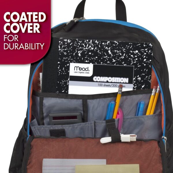 Mead Composition Notebook, 3 Pack, Wide Ruled Paper, 7-1/2" x 9-3/4", 100 Sheets per Comp Book, Black Marble (38301)