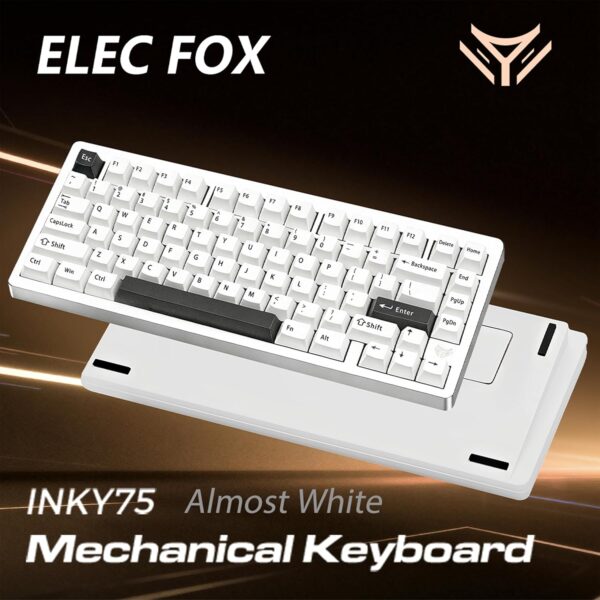 81bmfxbRNRL._AC_SL1500_.jpg MK INKY75 Mechanical Keyboard with Full Aluminum Wireless Mechanical Gaming Keyboard,75% Layout Mechanical Key Board BT/2.4G/USB-C,Hot Swappable,Creamy Sounding,RGB/PP/4000mAh(Almost White)