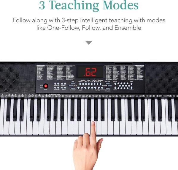 81csVcORadL._AC_SL1500_.jpg Best Choice Products 61-Key Electronic Keyboard Piano Portable Electric Keyboard Complete Beginner Set w/LED Screen, Stand, Bench, Headphones - Black