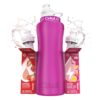 Cirkul 32oz. Hot Pink Stainless Steel Water Bottle Starter Kit with Pink Lid and 2 Flavor Cartridges (1 LifeSip Strawberry, 1 GoSip Passion Fruit Dragon Fruit) No Sugar, Zero Calorie Drink Mix