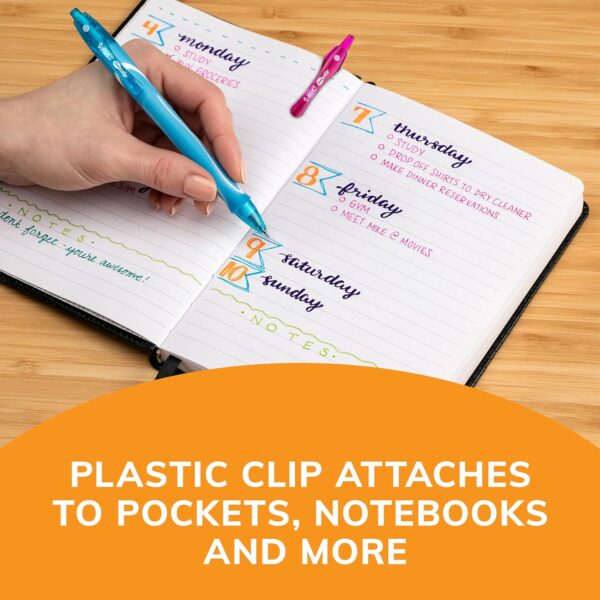 BIC Gelocity Quick Dry Gel Pen with Fast Drying Ink and Comfortable Grip, 12-Count in Assorted Colors