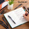 Shuttle Art Black Gel Pens, 36 Pack(18 Gel Pens with 18 Refills) Retractable Medium Point Rollerball Gel Ink Pens Smooth Writing with Comfortable Grip