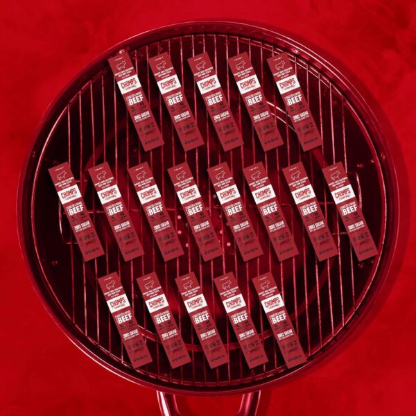 Chomps Snack Size Grass-Fed and Finished Smoky BBQ Beef Jerky Snack Sticks 0.5oz 24-Pack - Keto, Paleo, Whole30, 4g Lean Meat Protein, Gluten-Free, Zero Sugar Food, Non-GMO Chomplings