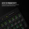 Corsair K100 AIR Wireless RGB Mechanical Gaming Keyboard - Ultra-Thin, Sub-1ms Slipstream, Low-Latency Bluetooth, Cherry MX Ultra Low Profile Keyswitches - NA Layout, QWERTY - Black