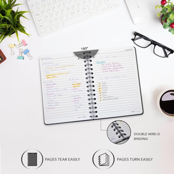 81il-NqtjXL._AC_SL1500_.jpg Nextnoid Lined Spiral Notebook Journal For Women & Men - A5(5.8" x 8.3") 170 Pages, Hardcover Notebooks for Work & Note Taking, College Ruled Journals for Writing - Grey