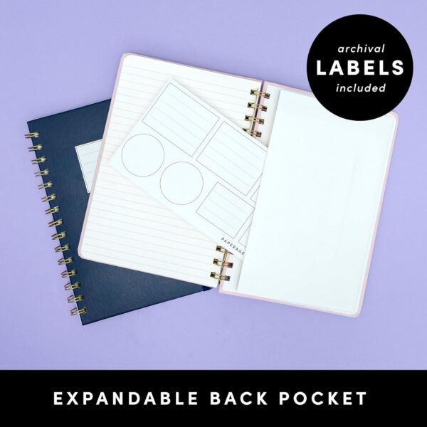 PAPERAGE Lined Spiral Journal Notebook, (Cherry Blossom/Fruit), 160 Pages, Hardcover Journal for Women & Men, Medium 5.5 in x 8 in - 100 GSM, Thick Paper, Spiral Notebook for Work, School & Journaling