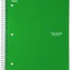Five Star 06210 Wirebound 3-Subject Notebook, College Rule, 11 x 8 1/2, 150 Sheets, Assorted