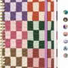Taja Lined Spiral Notebook Journal for Women A5(5.8" × 8.3"), Cute Hardcover Notebook for Work, School & Note Taking, Pretty College Ruled Journal for Writing, 140 Pages, Checkered