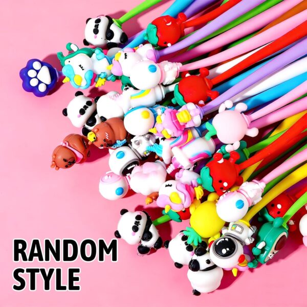 YONHTUTU 48Pcs Fun Pens Stress Relief Pen Bulk for Adult Cool Funny Gel Pen Birthday Gifts for Adult Cute Office Home Supplies Valentine Party Favor