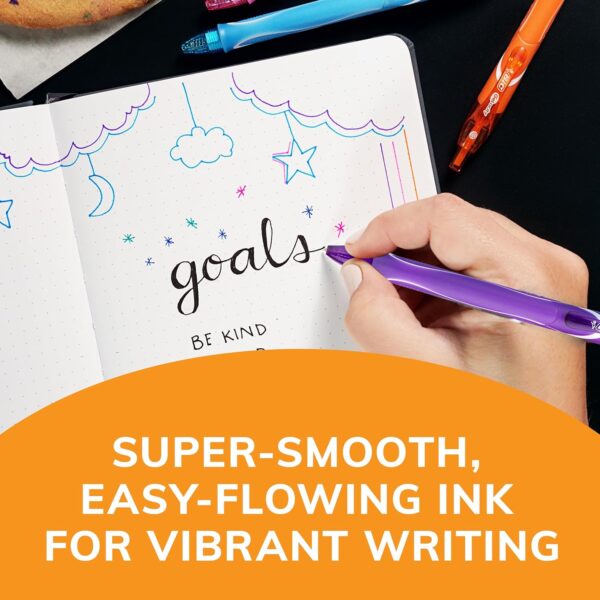 BIC Gelocity Quick Dry Gel Pen with Fast Drying Ink and Comfortable Grip, 12-Count in Assorted Colors