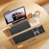 81qxJjdL3BL._AC_SL1500_.jpg ProtoArc Backlit Compact Wireless Keyboard for Mac, K90-A Bluetooth Keyboard, Multi-Device, Low Profile, Fluid Quiet Typing, Rechargeable, Compatible with MacBook Pro/Air, iPad - Space Gray