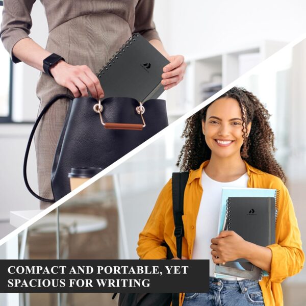 81s94tDJ0QL._AC_SL1500_.jpg Nextnoid Lined Spiral Notebook Journal For Women & Men - A5(5.8" x 8.3") 170 Pages, Hardcover Notebooks for Work & Note Taking, College Ruled Journals for Writing - Grey