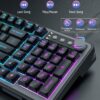 Gaming Keyboard and Mouse Combo - RGB Backlit 14 Lighting Effects, USB Wired Computer Keyboard, 26-Key Anti-Ghosting, Volume Wheel, Quiet Typing, Adjustable DPI Mouse for Gaming & Work, Trueque