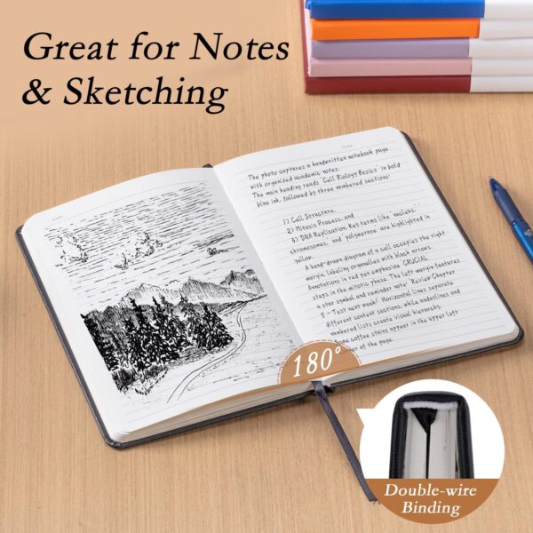 81vMxLtDZ4L._AC_SL1500_.jpg deli A5 Lined Journal Notebook, 160 Pages Hardcover Writing Notebook, 5.5"x8.2" College Ruled Notebook for Office, School, Work Notes (Black)