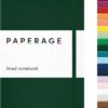 PAPERAGE Lined Journal Notebook, (Dark Green), 160 Pages, Medium 5.6 in x 8 in - 100 GSM Thick Paper – Hardcover Journaling Notebook for Work, School & Note Taking