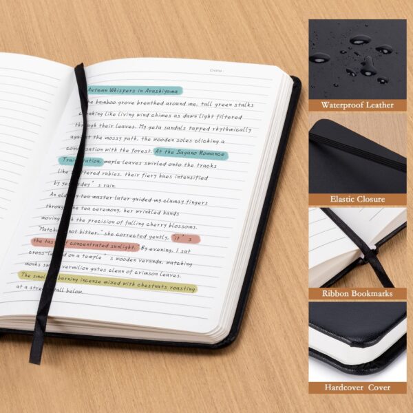 81xj12XPLFL._AC_SL1500_.jpg deli A5 Lined Journal Notebook, 160 Pages Hardcover Writing Notebook, 5.5"x8.2" College Ruled Notebook for Office, School, Work Notes (Black)