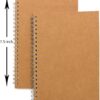 81z2A2g0mPL._AC_SL1500_.jpg Soft Cover Spiral Notebook Journal 2-Pack, Blank Sketch Book Pad, Wirebound Memo Notepads Diary Notebook Planner with Unlined Paper, 100 Pages/ 50 Sheets, 7.5 inch x 5.1 inch (Brown)