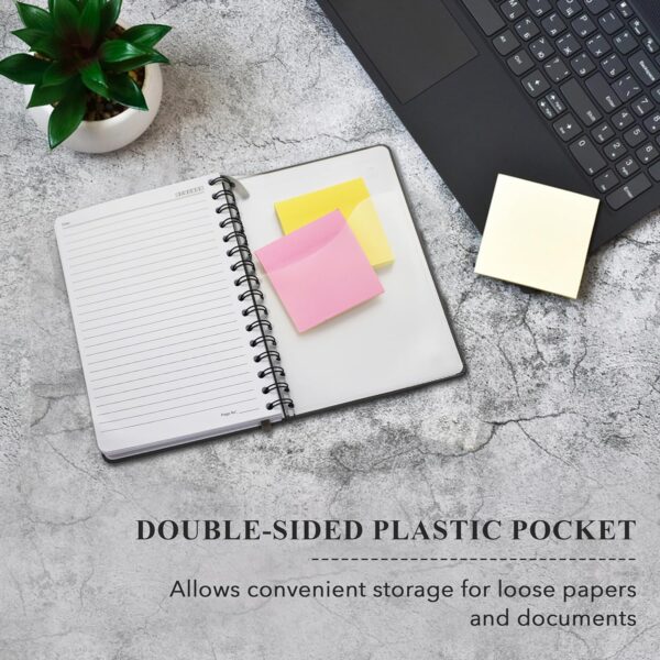 91EZqEVc0yL._AC_SL1500_.jpg Nextnoid Lined Spiral Notebook Journal For Women & Men - A5(5.8" x 8.3") 170 Pages, Hardcover Notebooks for Work & Note Taking, College Ruled Journals for Writing - Grey