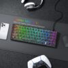 Womier M68 HE V2 Rapid Trigger Keyboard 60% Percent, Hall Effect Topographic Gaming Keyboard, Wired RGB Custom Mechanical Key Board with Magnetic Switch, PBT Keycaps for Mac/Win (Black)