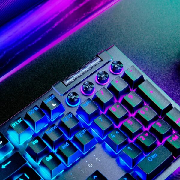 Razer BlackWidow V4 Pro Wired Mechanical Gaming Keyboard: Orange Switches Tactile & Quiet - Doubleshot ABS Keycaps - Command Dial - Chroma RGB - Magnetic Wrist Rest - Snap Tap