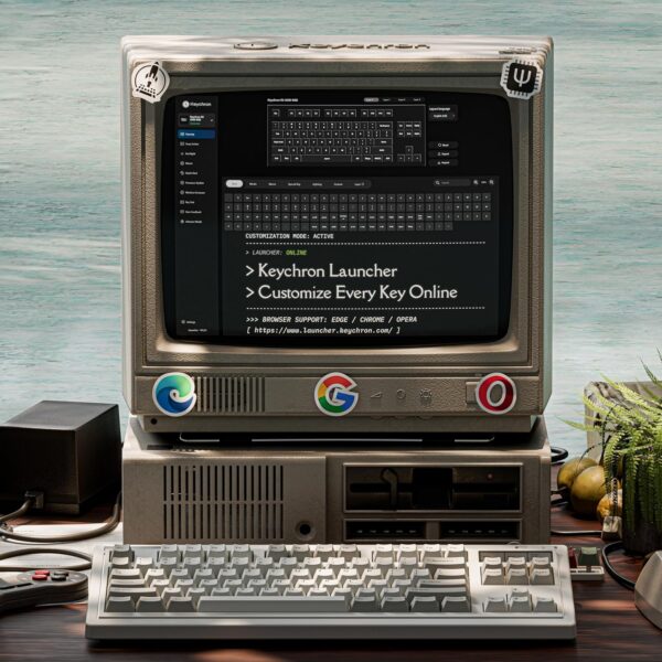 Keychron R3 Retro Wireless Mechanical Keyboard, 80% TKL Hot Swappable RGB Linear Super Red Switch, QMK Tri-Mode(2.4 GHz/Bluetooth/Wired), Compatible with Mac PC Linux